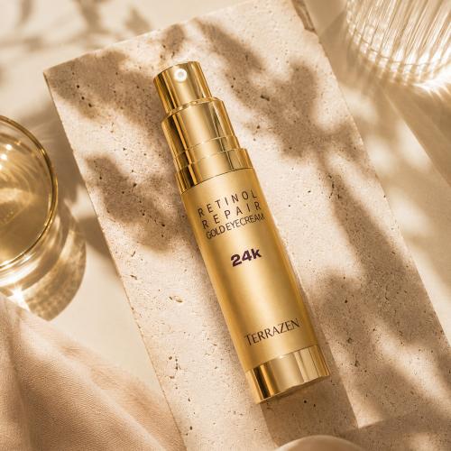 TERRAZEN - Retinol Repair Gold Eye Cream - Oční krém s retinalem a zlatem pro hladší a rozzářené oční okolí - 20 ml