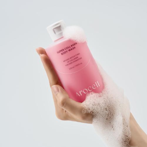 AROCELL - Super Collagen Body Wash - Sprchový gel s kolagenem pro hladší a hydratovanou pokožku - 220 ml