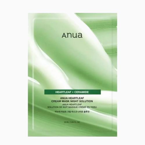 ANUA - Heartleaf Cream Mask Night Solution - Zklidňující plátýnková maska