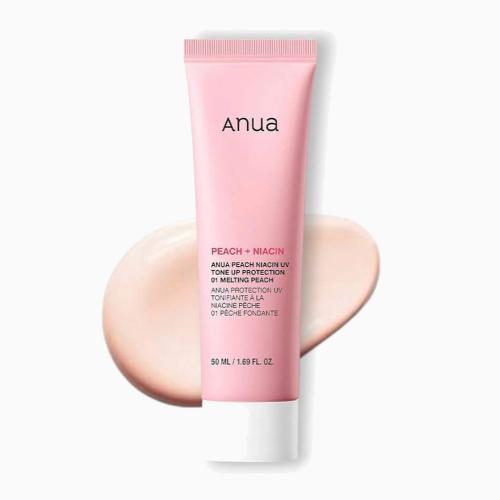 ANUA - Peach Niacin UV Tone Up Protection 01 Melting Peach SPF50+ PA++++ - Tónovací opalovací krém pro rozjasněnou pleť - 50 ml