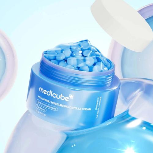 MEDICUBE - Hyaluronic Moisturizing Capsule Cream - Hydratační krém s kapslovou texturou - 55 g