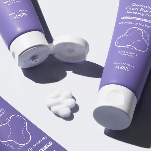 PURITO – Dermide Cica Barrier Sleeping Pack – Noční regenerační maska - 80 ml