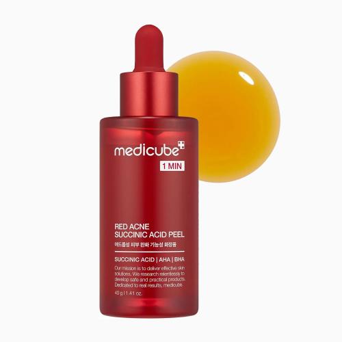 MEDICUBE - Red Acne Succinic Acid Peel - 1minutový smývací peeling proti nedokonalostem - 40 g