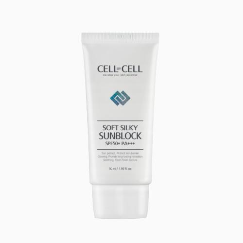 CELL BY CELL – Soft Silky Sun Block SPF50+ PA+++ – Hydratační pleťový krém s vysokou ochranou - 50 ml