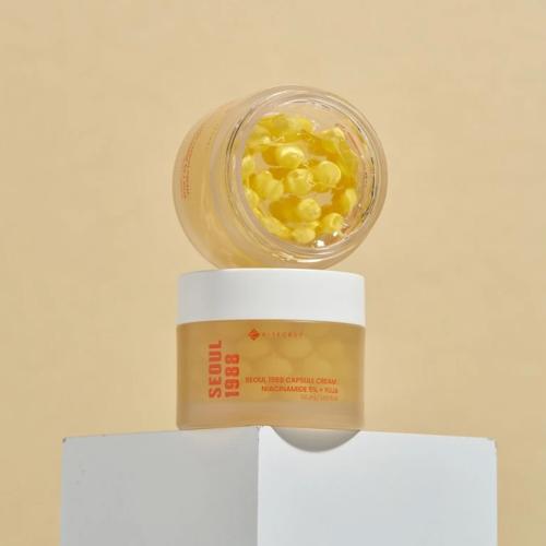 K-SECRET – SEOUL 1988 Capsule Cream Niacinamide 5% + Yuja – Rozjasňující krém s niacinamidem a yuzu - 50 ml