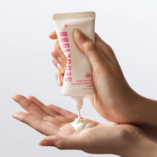K-SECRET - Seoul 1988 Sun: Collagen Complex 7 + Plum - Ochraný krém s SPF50+ a s kolagenem
