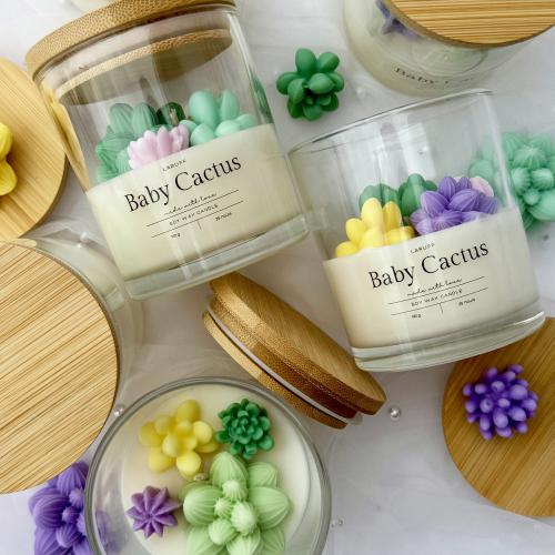 Baby Cactus - designová sójová svíčka