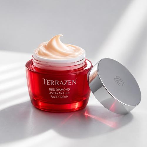 TERRAZEN - Red Diamond Astaxanthin Face Cream - Antioxidační pleťový krém pro rozjasnění a pružnější pleť - 50 ml