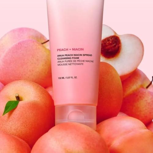 ANUA - Peach Niacin Spread Cleansing Foam - Rozjasňující čisticí pěna s broskví a niacinamidem - 150 ml