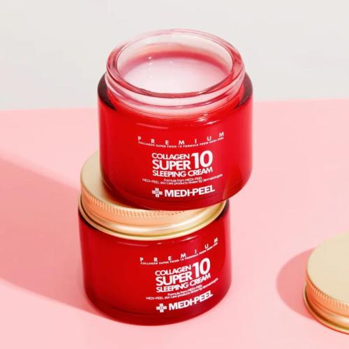 MEDIPEEL - Collagen Super10 Sleeping Cream - Kolagenový noční krém pro pevnost a hydrataci - 70 ml