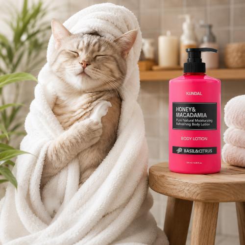 KUNDAL - Honey & Macadamia Pure Body Lotion Basil & Citrus - Vyživující tělové mléko - 500 ml