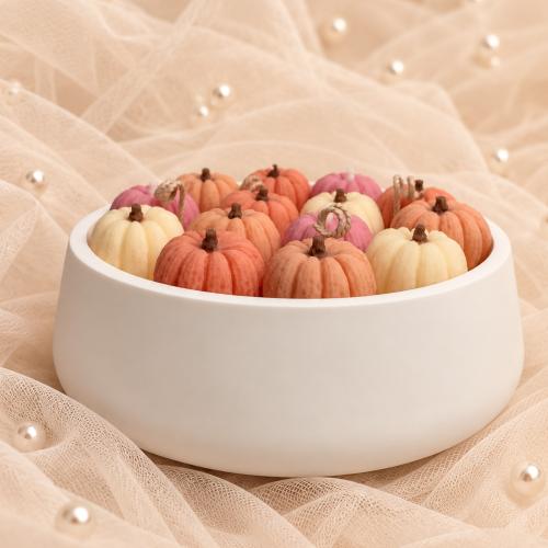 Pumpkin Blush Bowl - Velká sójová svíčka plná dýniček