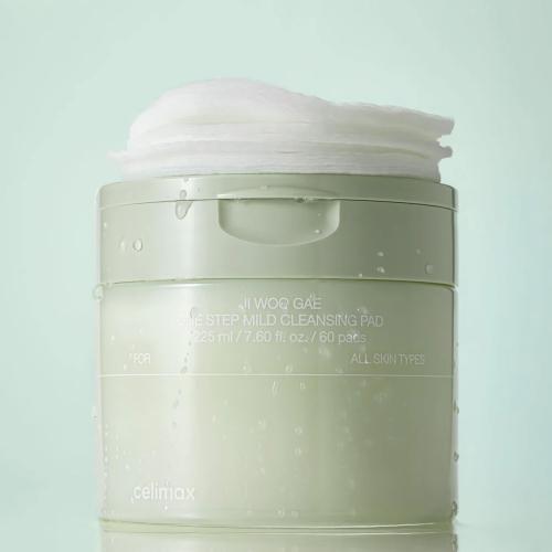 CELIMAX - Ji Woo Gae One Step Mild Cleansing Pad - Jemné čisticí tamponky pro rychlé a šetrné čištění - 60 ks