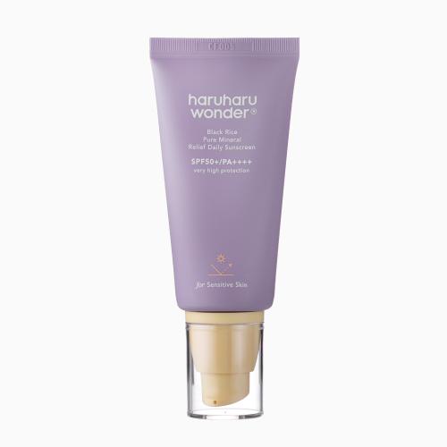 HARUHARU WONDER - Black Rice Pure Mineral Relief Daily Sunscreen SPF50+ PA++++ (Unscented) - Minerální krém s SPF - 50 ml