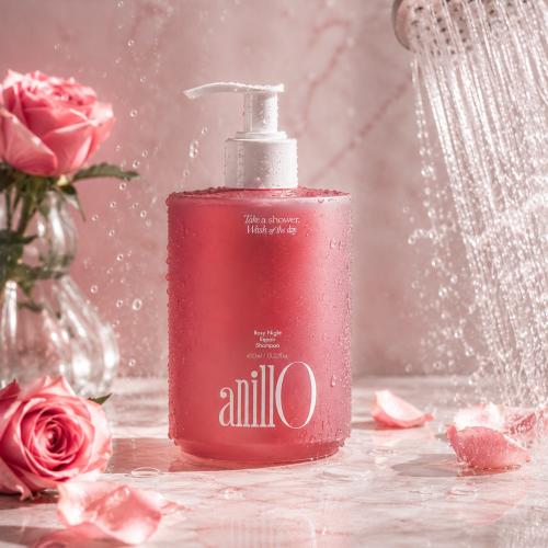 ANILLO - Rosy Night Repair Shampoo - Regenerační šampon pro suché a poškozené vlasy - 450 ml
