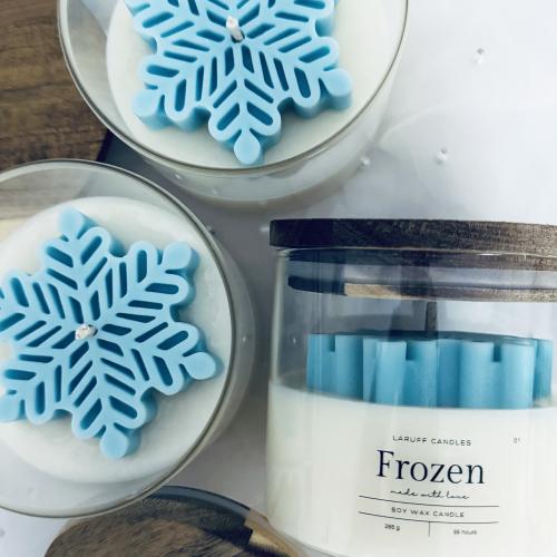 Frozen – designová sójová svíčka