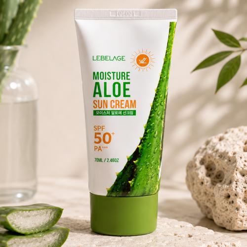 LEBELAGE - Moisture Aloe Sun Cream SPF50+ PA+++ - Hydratační opalovací krém s aloe vera - 50 ml