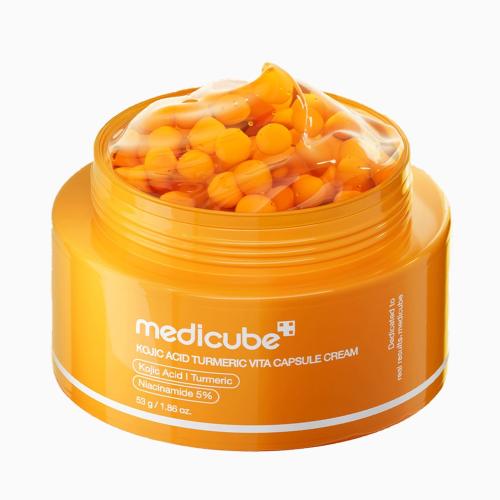 MEDICUBE - Kojic Acid Tumeric Vita Capsule Cream - Rozjasňující krém proti pigmentacím