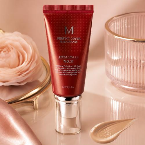MISSHA - Perfect Cover BB Cream SPF42 PA+++ - Krycí BB krém s SPF ochranou - 50 ml