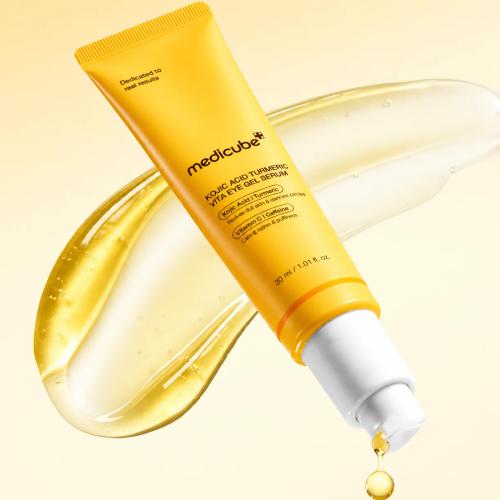 MEDICUBE - Kojic Acid Turmeric Vita Eye Gel Serum - Rozjasňující oční gelové sérum - 30 ml