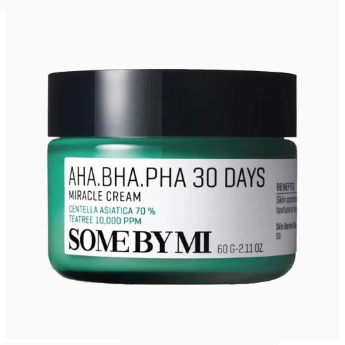 SOME BY MI – AHA·BHA·PHA 30 Days Miracle Cream – Zklidňující krém s pupečníkem asijským a kyselinami - 60 g