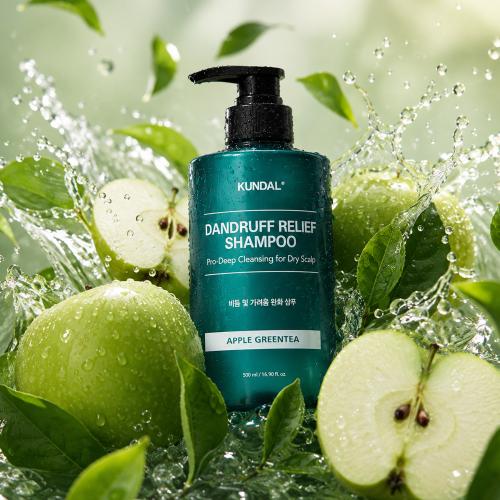 KUNDAL - Dandruff Relief Shampoo Apple Green Tea - Šampon proti lupům pro zdravou pokožku hlavy - 500 ml
