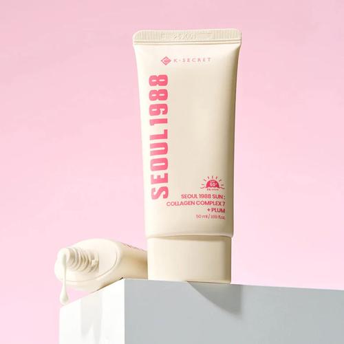 K-SECRET - Seoul 1988 Sun: Collagen Complex 7 + Plum - Ochraný krém s SPF50+ a s kolagenem