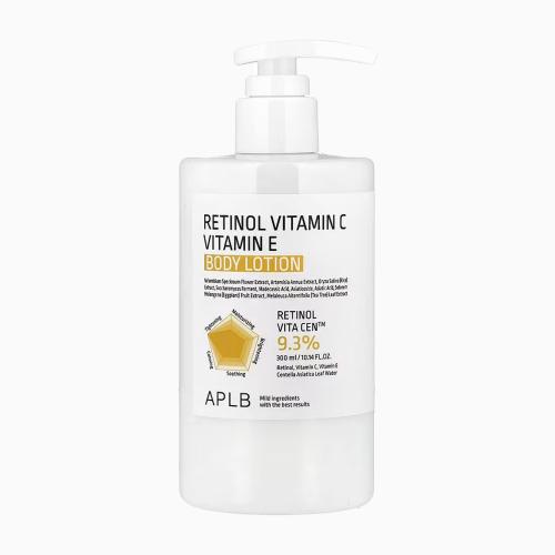 APLB - Retinol Vitamin C Vitamin E Body Lotion - Rozjasňující a zpevňující tělové mléko s retinolem - 300 ml