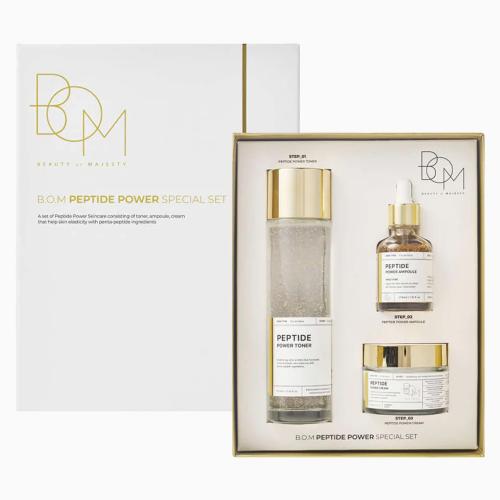B.O.M. – Peptide Power Special Set – Luxusní peptidová péče pro pevnější pleť