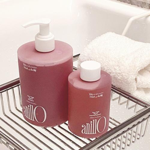 ANILLO - Rosy Night Repair Shampoo - Regenerační šampon pro suché a poškozené vlasy - 450 ml