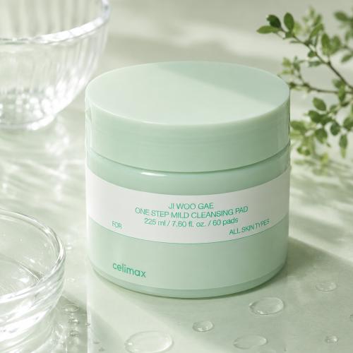 CELIMAX - Ji Woo Gae One Step Mild Cleansing Pad - Jemné čisticí tamponky pro rychlé a šetrné čištění - 60 ks