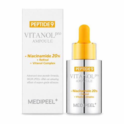 MEDIPEEL - Peptide 9 Vitanol Ampoule Pro - Rozjasňující anti-age ampule s niacinamidem a peptidy - 30 ml