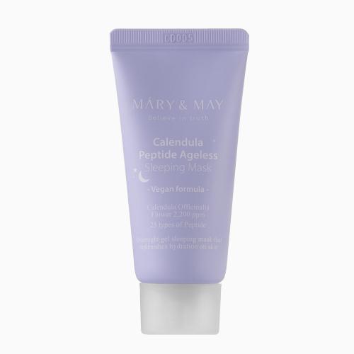 MARY & MAY – Calendula Peptide Ageless Sleeping Mask – Protivrásková noční maska s peptidy - 30 g