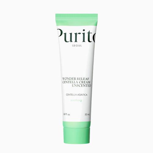 PURITO - Wonder Releaf Centella Cream Unscented - Zklidňující krém s pupečníkem asijským - 50 ml