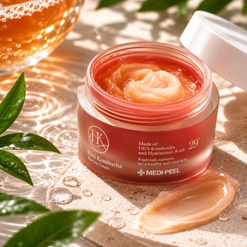 MEDIPEEL - Hyal Kombucha Tea-Tox Cream - Dvoufázový krém s kombuchou a ceramidy - 50 ml