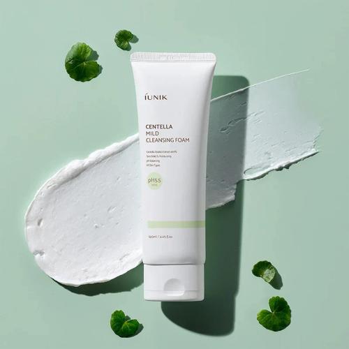 iUNIK - Centella Mild Cleansing Foam - Jemná čisticí pěna s centellou - 120 ml