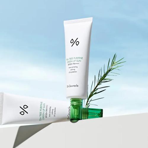 DR. CEURACLE - Tea Tree Purifine Green Up Sun SPF50+ PA++++ - Minerální zklidňující opalovací krém - 50 ml