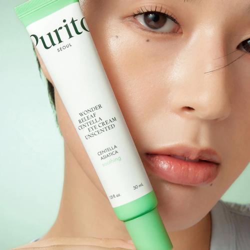 PURITO – Wonder Releaf Centella Eye Cream (Unscented) – Zklidňující oční krém s centellou - 30 ml