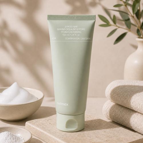 CELIMAX - Ji Woo Gae Baking Soda Deep Pore Foam Cleanser - Hloubkově čisticí pěna pro čisté póry a hladkou pleť - 150 ml