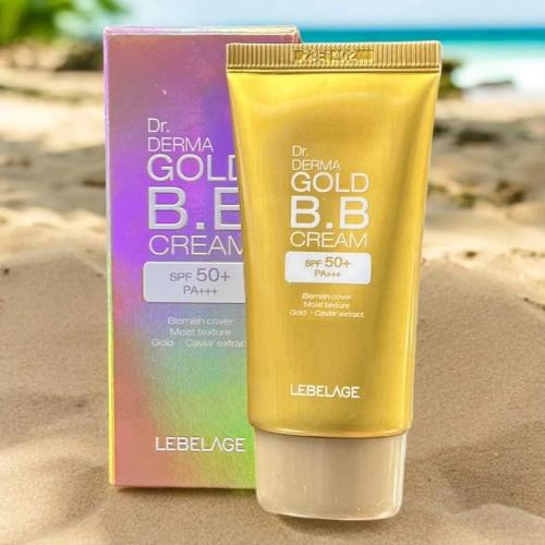 LEBELAGE – Dr. Derma Gold BB Cream SPF50+ PA+++ – BB krém s 24K zlatem a kaviárovým extraktem - 30 ml