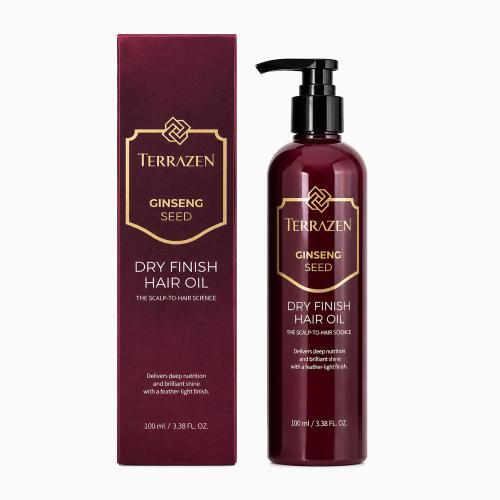 TERRAZEN - Ginseng Seed Dry Finish Hair Oil - Lehký vlasový olej se ženšenem pro hebké a lesklé vlasy - 100 ml