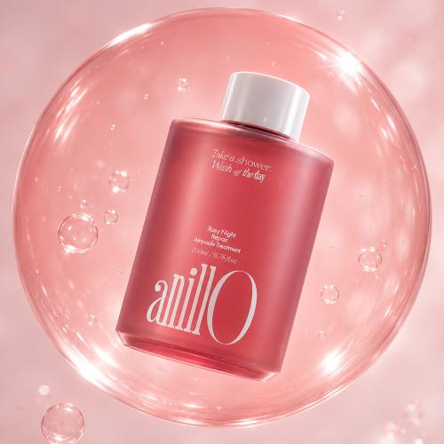 ANILLO - Rosy Night Repair Ampoule Treatment - Regenerační vlasová kúra pro poškozené a suché vlasy - 200 ml