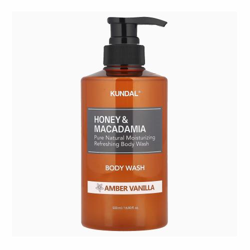 KUNDAL - Honey & Macadamia Pure Body Wash Amber Vanilla - Pečující sprchový gel - 500 ml