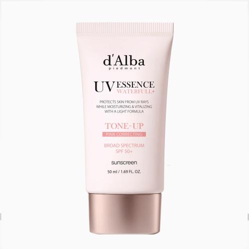 d'Alba - Waterfull Tone-Up Pink Correcting Sun Cream SPF50+ PA++++ - Rozjasňující tónovací krém s vysokou UV ochranou - 50 ml