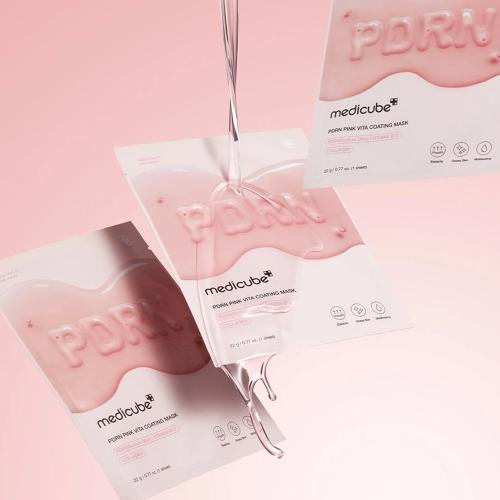 MEDICUBE – PDRN Pink Vita Coating Mask – Noční maska s PDRN, kolagenem a vitaminy