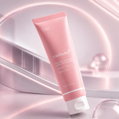 MEDICUBE - PDRN Pink Hyaluronic Moisturizing Cream - Hydratační krém s PDRN a ceramidy - 50 ml