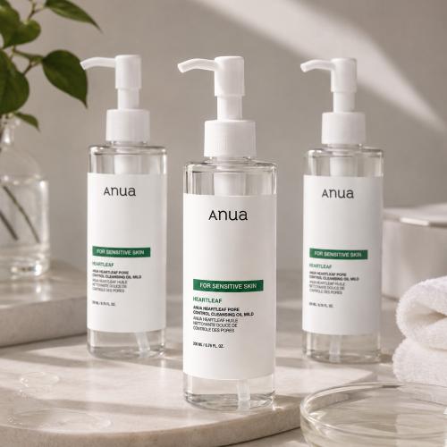 ANUA - Heartleaf Pore Control Cleansing Oil Mild - Jemný odličovací olej pro citlivou pleť - 200 ml