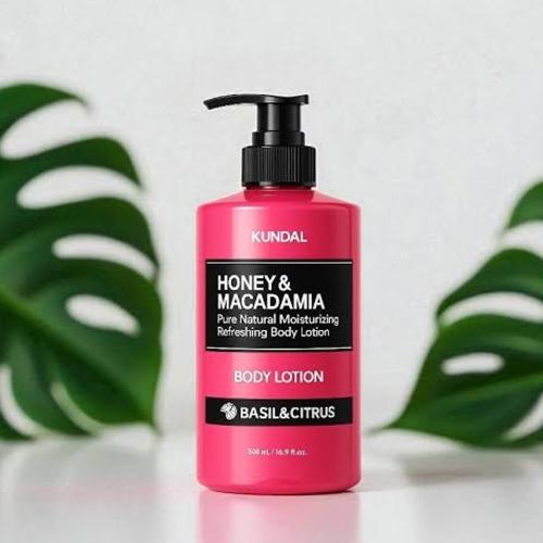 KUNDAL - Honey & Macadamia Pure Body Lotion Basil & Citrus - Vyživující tělové mléko - 500 ml