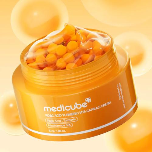 MEDICUBE - Kojic Acid Tumeric Vita Capsule Cream - Rozjasňující krém proti pigmentacím