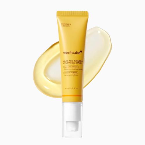 MEDICUBE - Kojic Acid Turmeric Vita Eye Gel Serum - Rozjasňující oční gelové sérum - 30 ml